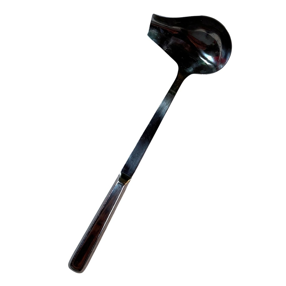 Vintage MCM Gravy Ladle Side Pour Stainless Steel Grandmillennial Tablescape